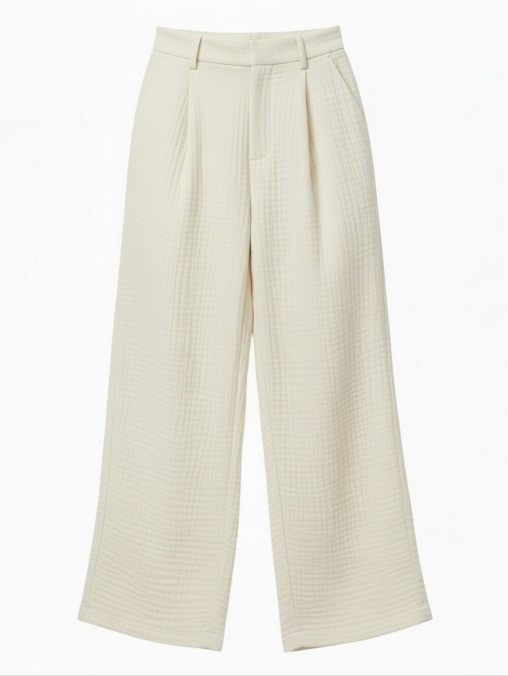 Women's Wide Leg Cream Crinkle Gauze Pants Size 6
